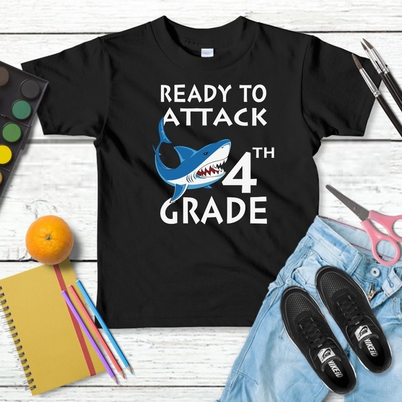 4th Grade Shirt, 100 Days Of School , Hardworking Student Shirt ,Teacher Life - Picture 1 of 2